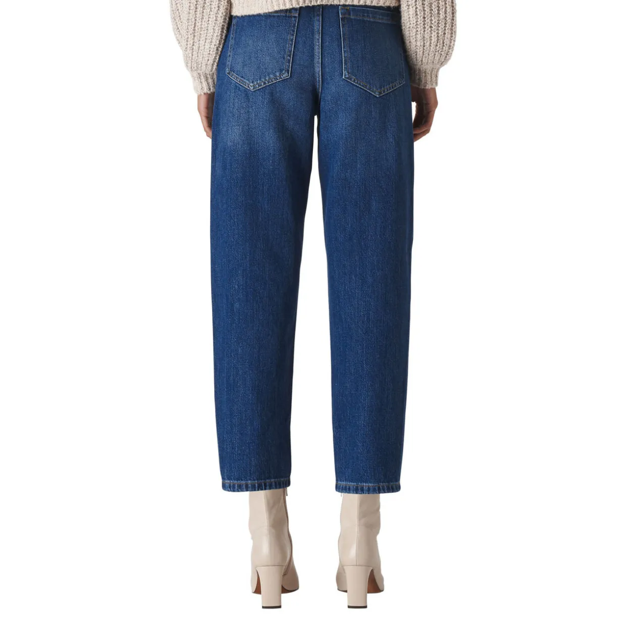 High Waist Barrel Leg Jean