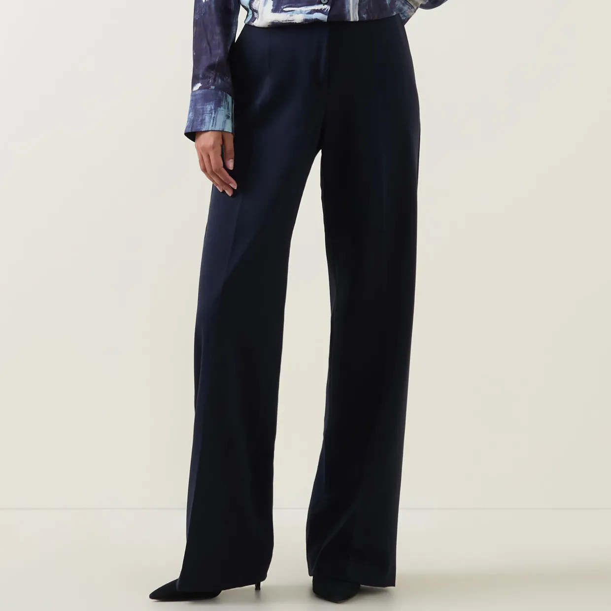High-Rise Bootcut Trousers