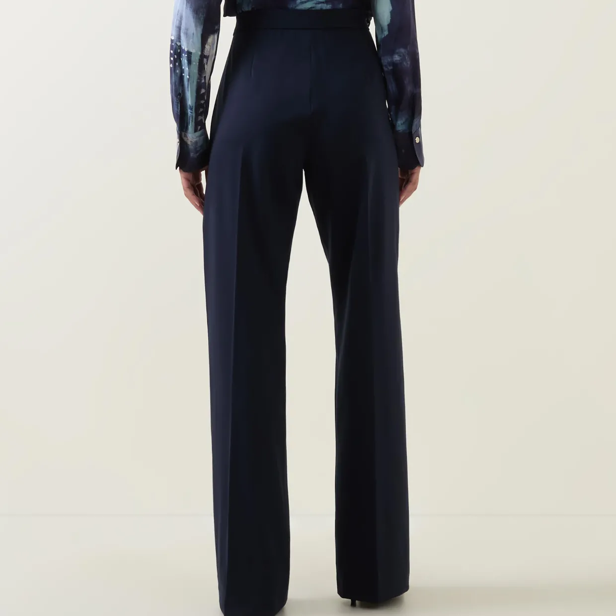 High-Rise Bootcut Trousers
