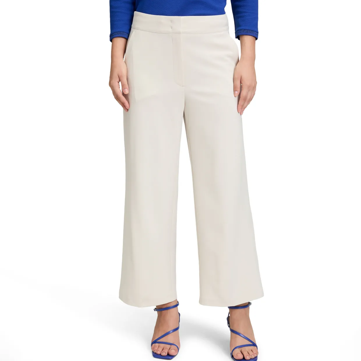 High-Rise Cropped Straight Leg Culottes
