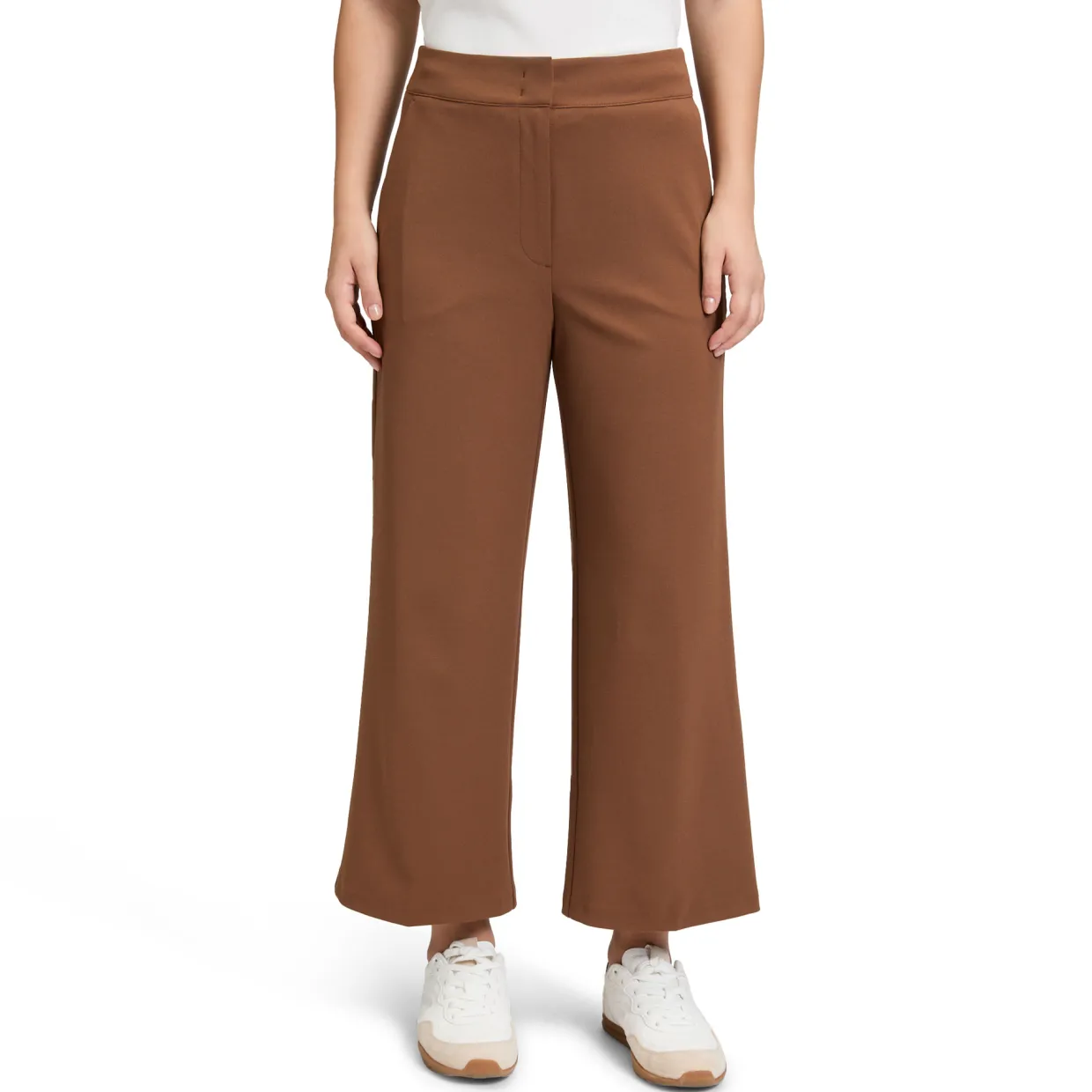 High-Rise Cropped Straight Leg Culottes
