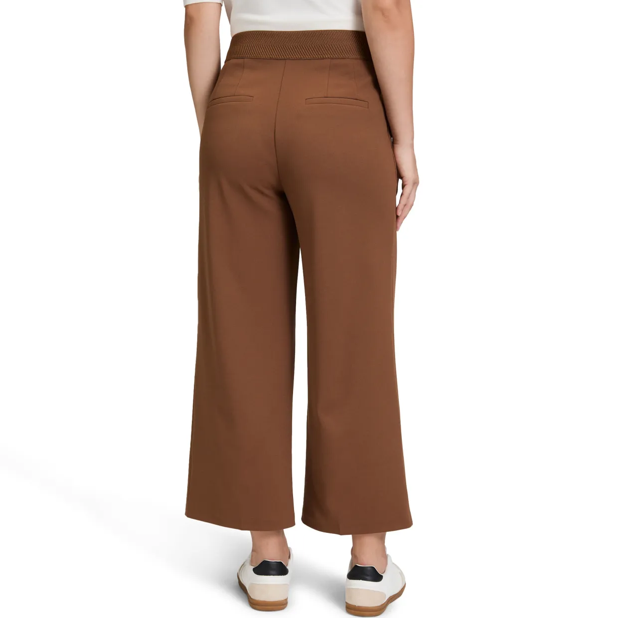 High-Rise Cropped Straight Leg Culottes