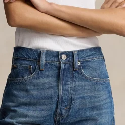 High-Rise Cropped Straight Leg Jeans