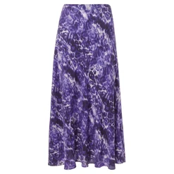High-Rise Printed Flared Skirt