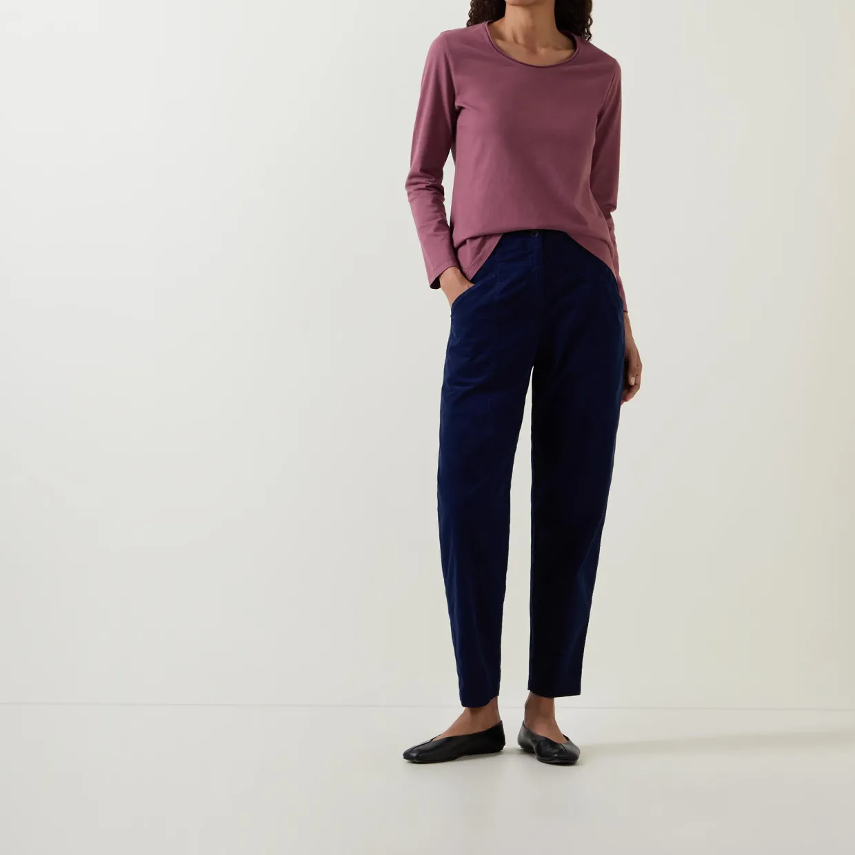 High-Rise Tapered Trousers