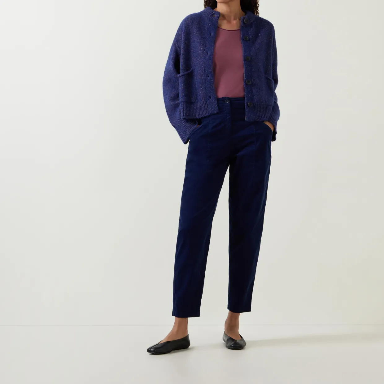 High-Rise Tapered Trousers