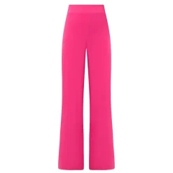 High-Waisted Knitted Wide-Leg Trousers