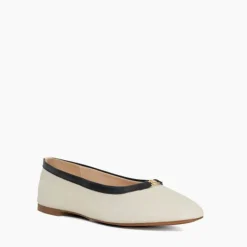 Honestly Monogrammed Logo Trim Ballet Flats
