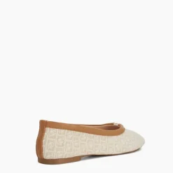 Honestly Monogrammed Logo Trim Ballet Flats