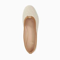 Honestly Monogrammed Logo Trim Ballet Flats