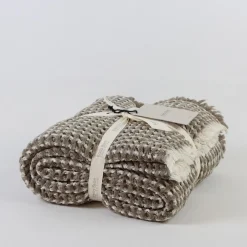 Honeycomb Throw Taupe