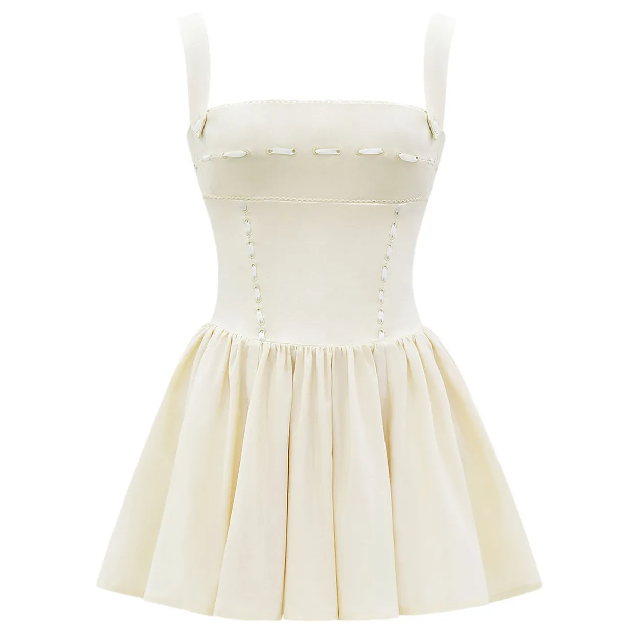 Honor Ribbon Detailed Mini Dress