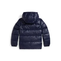 Hooded Pony Logo Glossed Down Jacket 6-14 Years