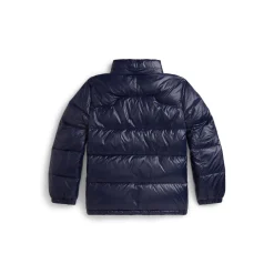 Hooded Pony Logo Glossed Down Jacket 6-14 Years