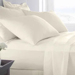 Hotel 400 Thread Count Egyptian Cotton Sateen Oxford Pillowcase Pair Ivory