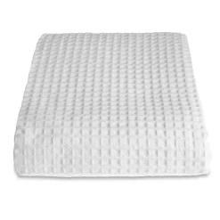 Hotel Collection Sedona Waffle Throw White