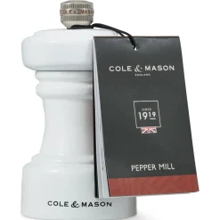 Hoxton Pepper Mill White Gloss 10.4cm