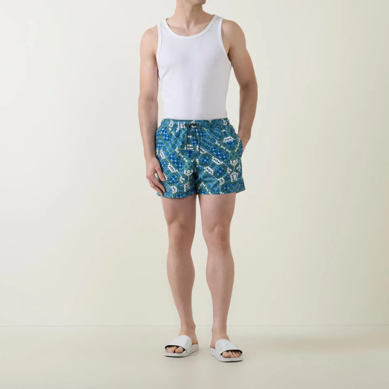 Ikat Print Swim Shorts