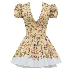 Imani Floral Pleated Mini Dress