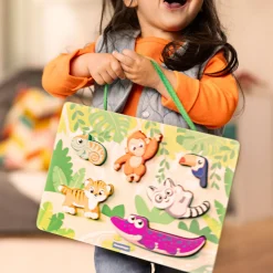 In The Jungle Wooden Touch & Play Puzzle