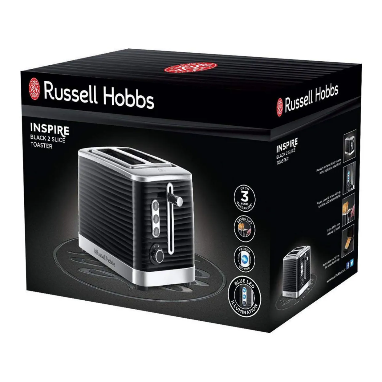 Inspire High Gloss Two Slice Toaster