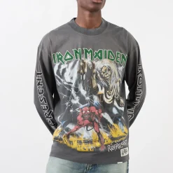 Iron Maiden Logo Long-Sleeved T-Shirt