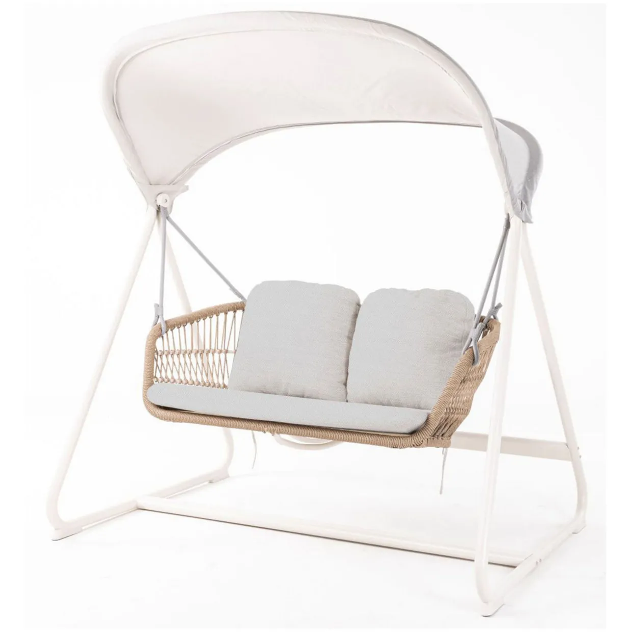 Irvington Garden Double Swing Ivory White Coconut