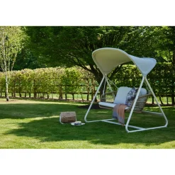 Irvington Garden Double Swing Ivory White Coconut