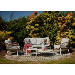 Irvington Garden Lounge Set Ivory White Coconut