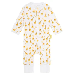 Ivory Giraffes Organic Cotton ZippyBoo Suit