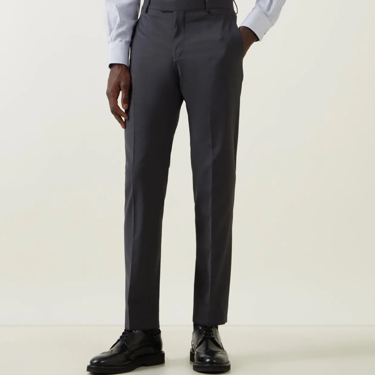 Jans Mid-Rise Straight Leg Suit Trousers