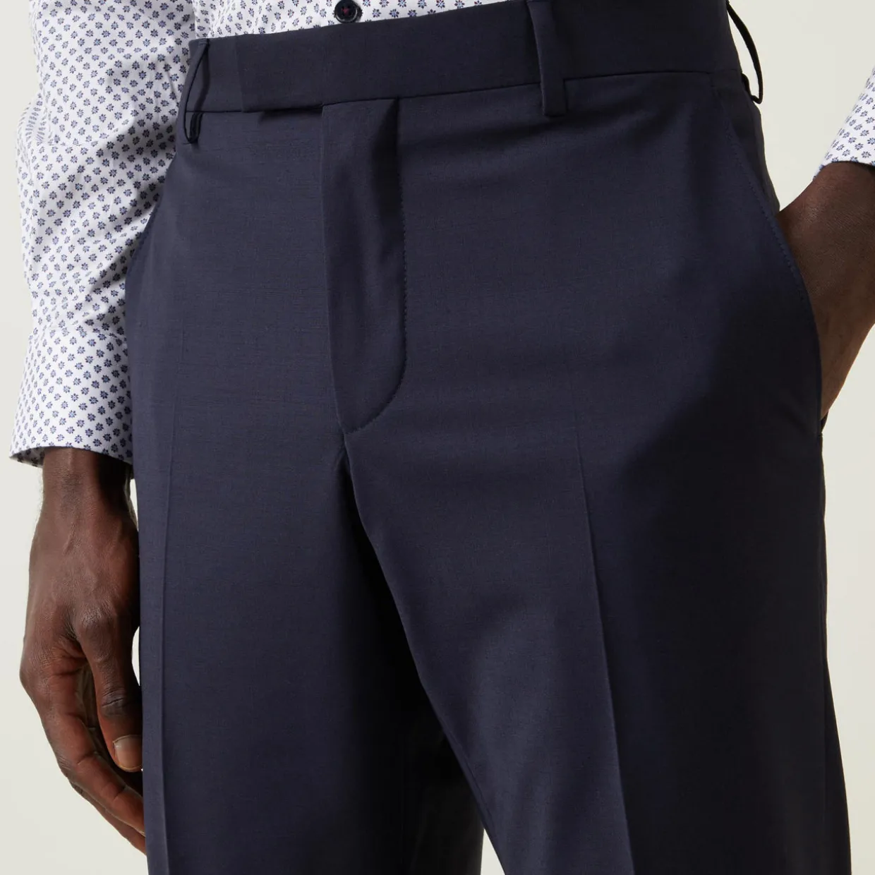 Jans Mid-Rise Straight Leg Suit Trousers
