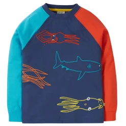 Jax Embroidered Ocean Top