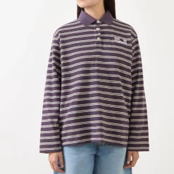 Jeanne Logo Stripe Polo Shirt