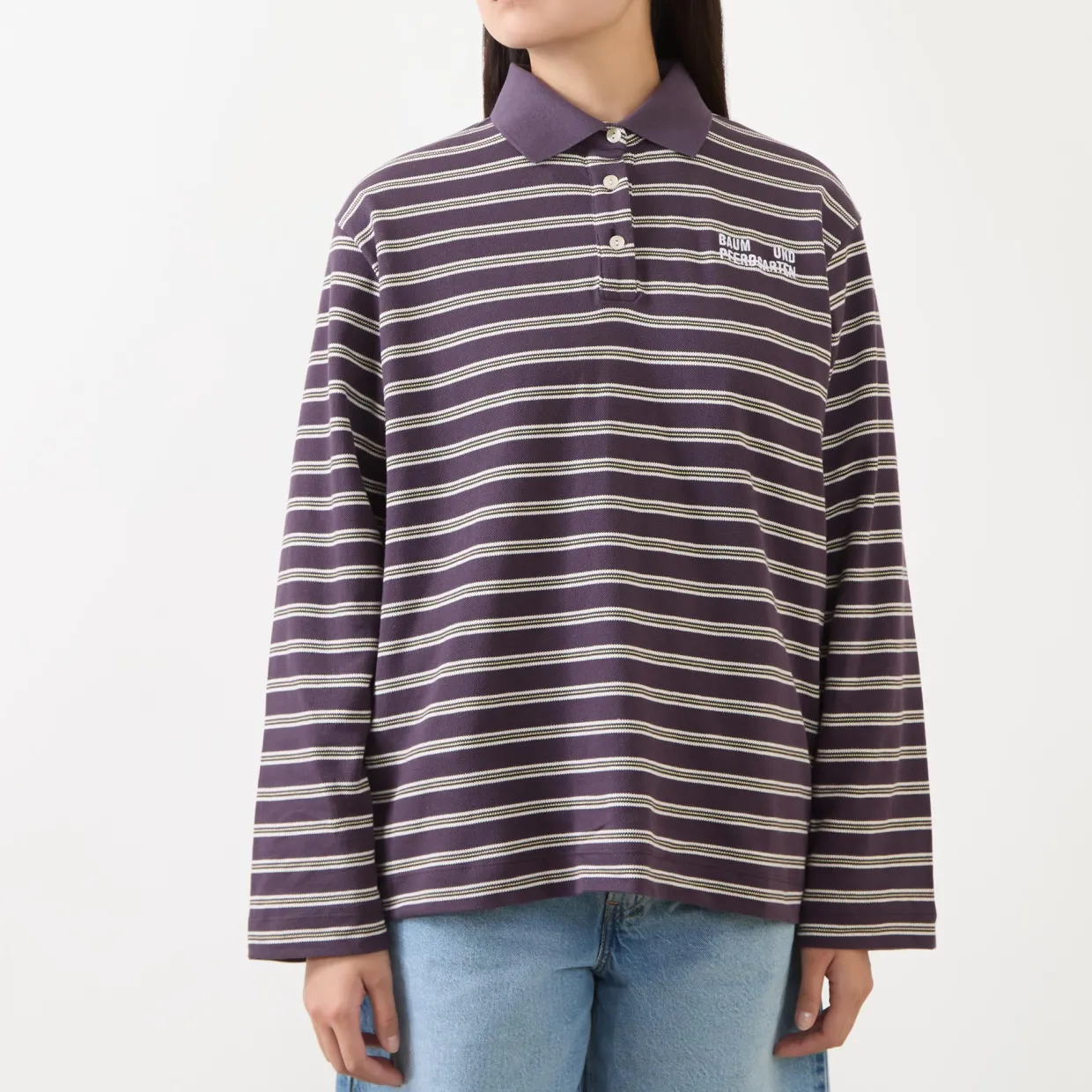 Jeanne Logo Stripe Polo Shirt