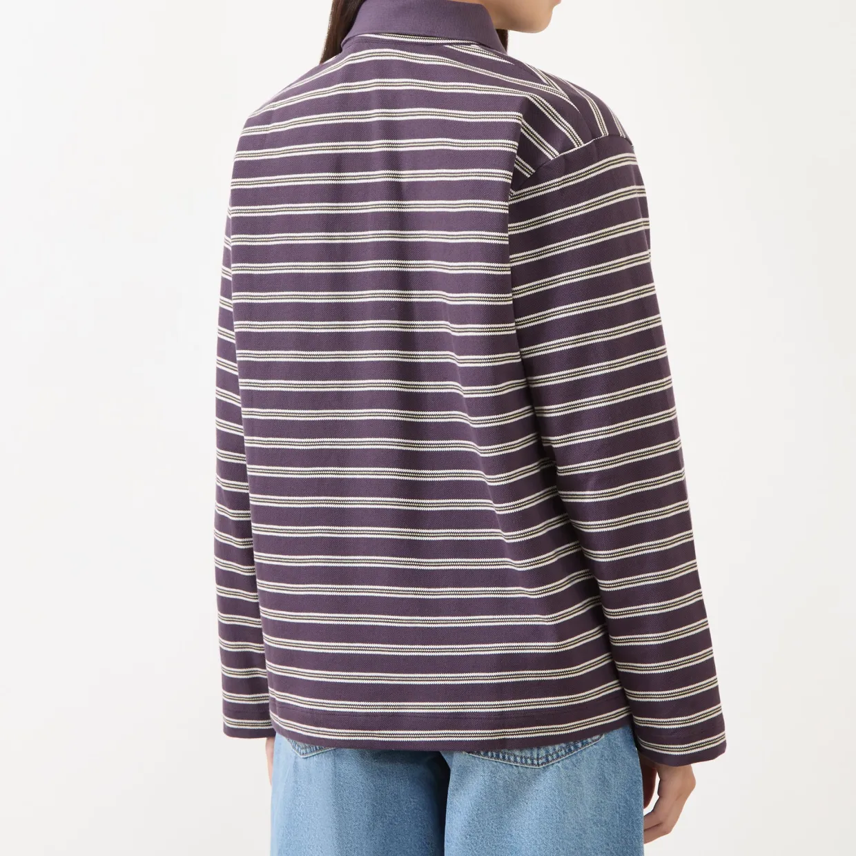 Jeanne Logo Stripe Polo Shirt