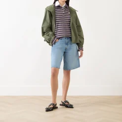 Jeanne Logo Stripe Polo Shirt