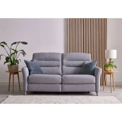 Jesper 3-Seater Double Power Recliner Blue