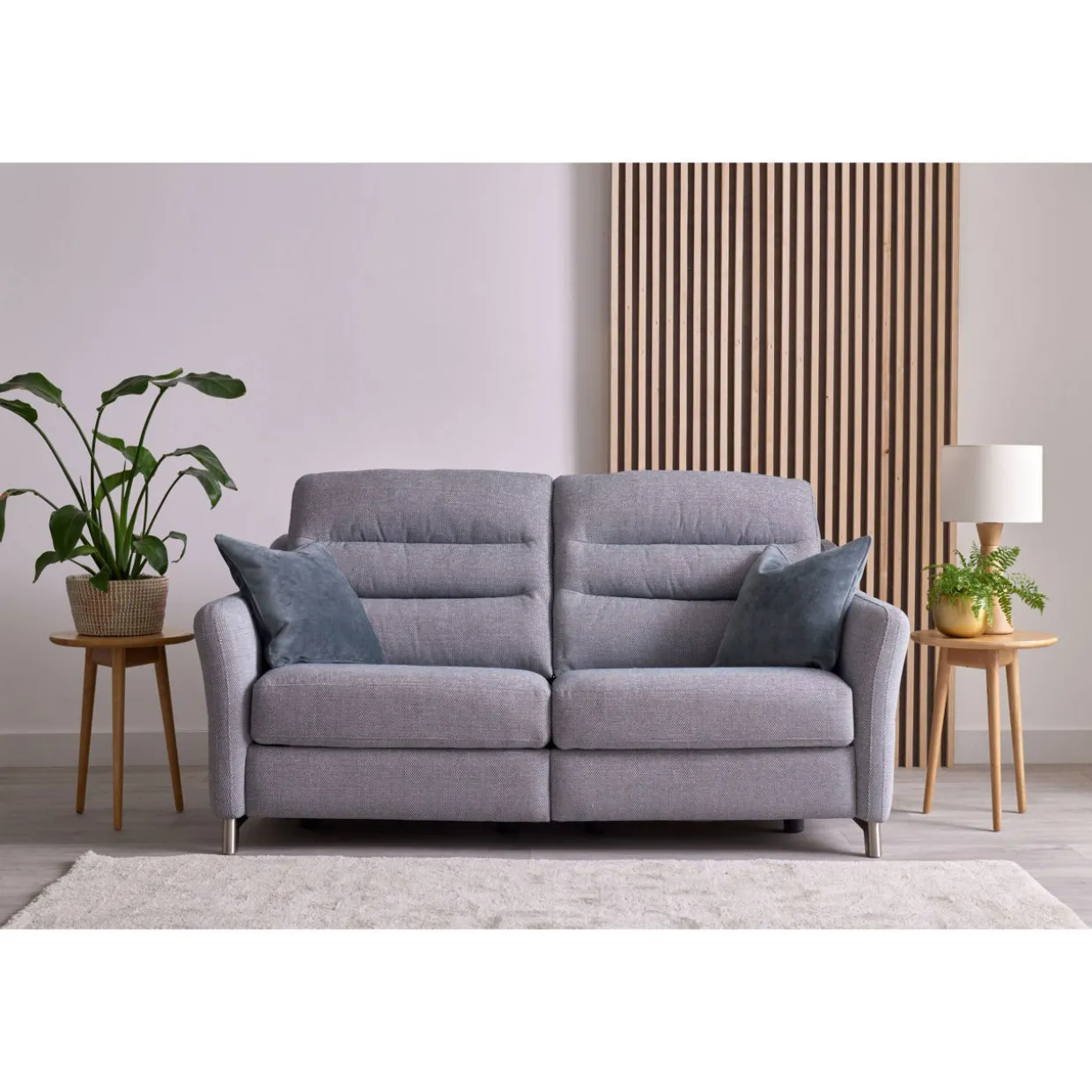 Jesper 3-Seater Double Power Recliner Blue
