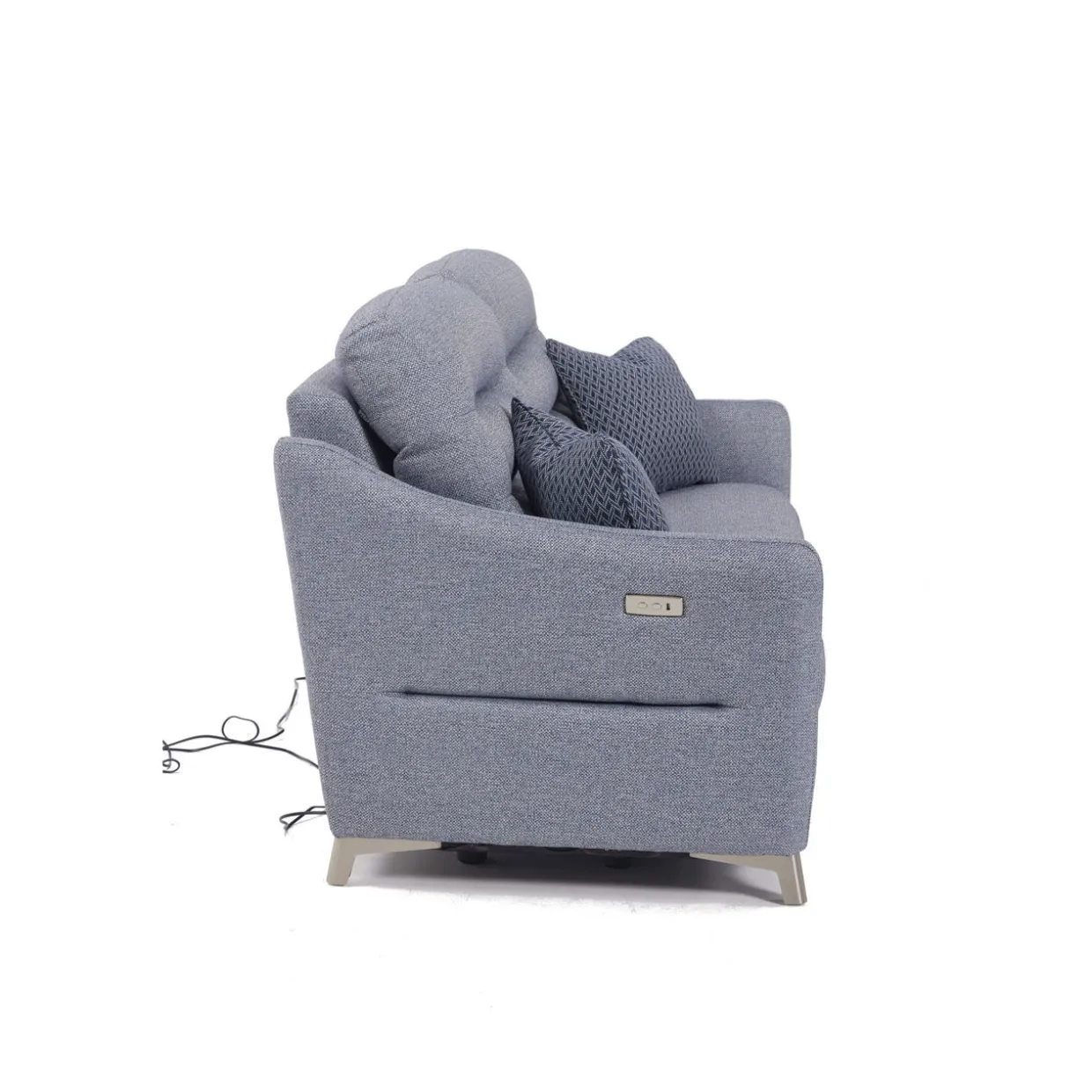 Jesper 3-Seater Double Power Recliner Blue