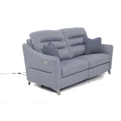 Jesper 3-Seater Double Power Recliner Blue