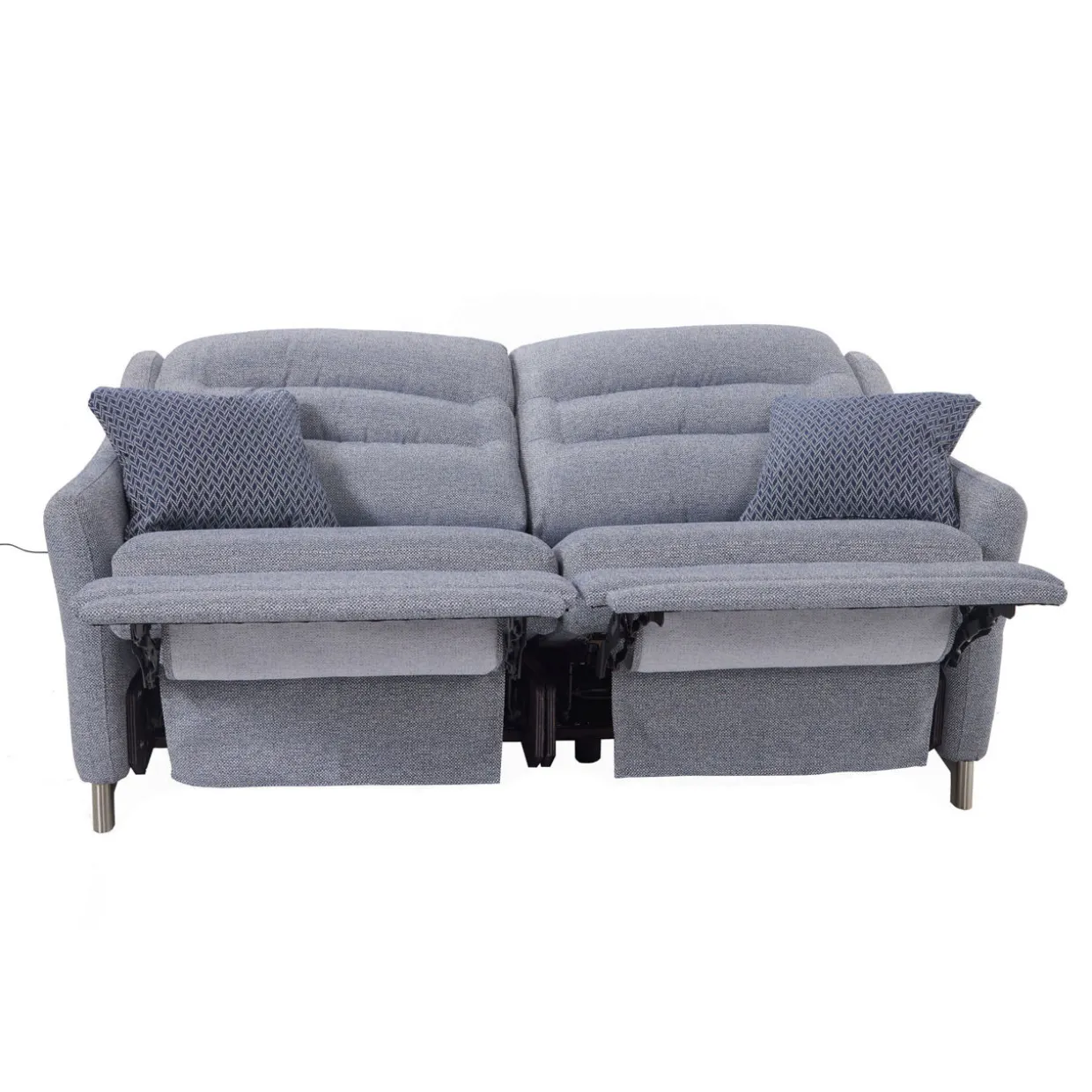 Jesper 3-Seater Double Power Recliner Blue