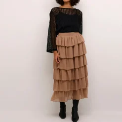 Juliane Tiered High-Rise Skirt