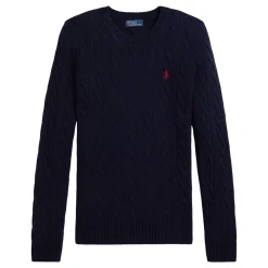 Julianna Pony Player Logo Cable Knit Sweater