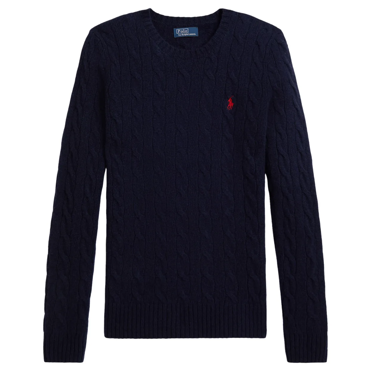 Julianna Pony Player Logo Cable Knit Sweater