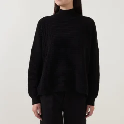 Kaia Textured Knit Turtleneck