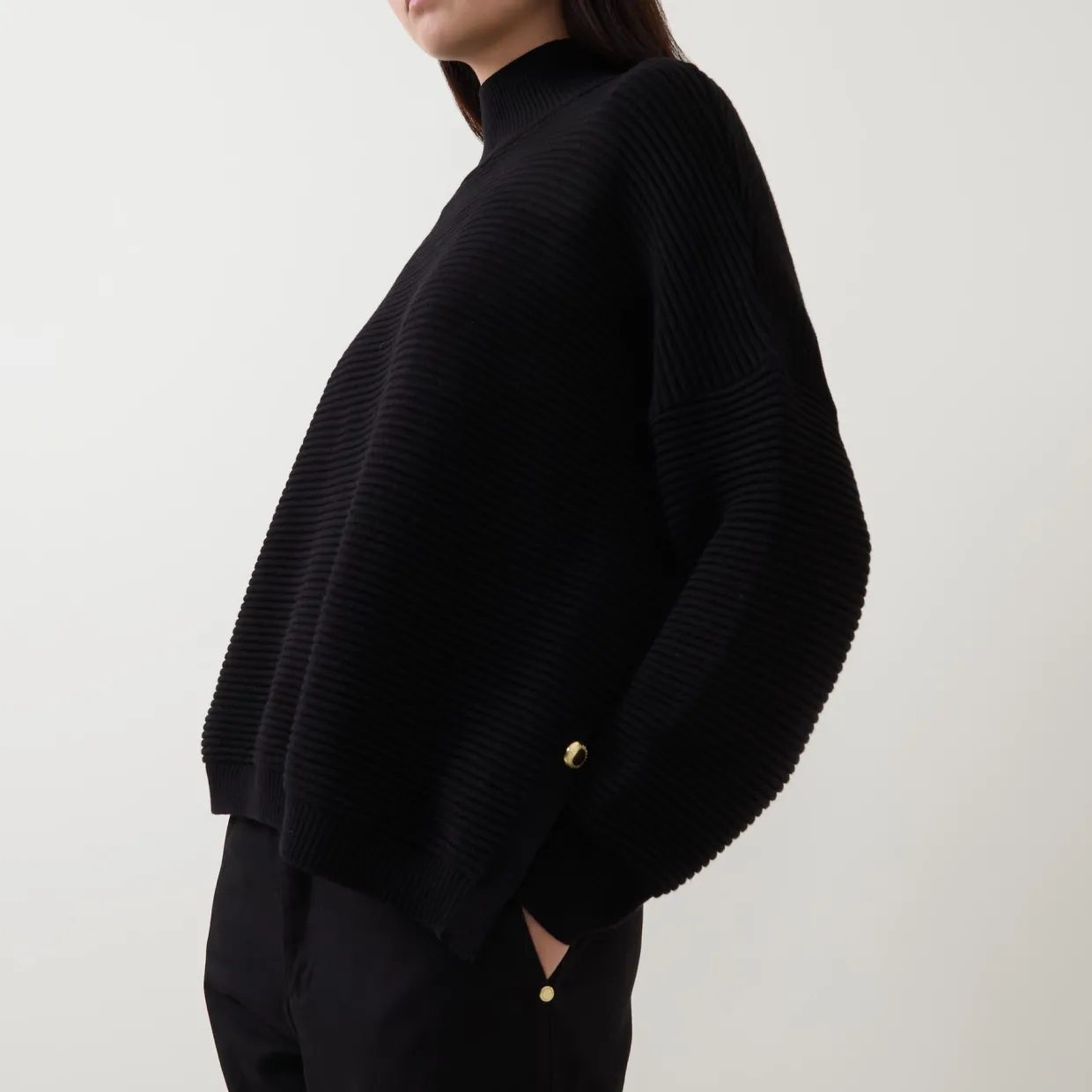 Kaia Textured Knit Turtleneck