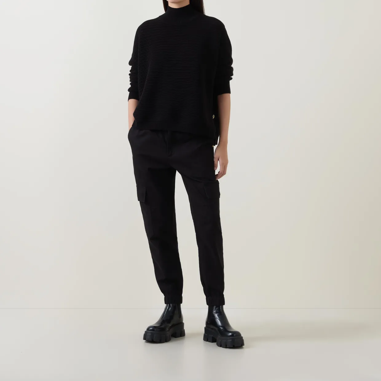 Kaia Textured Knit Turtleneck