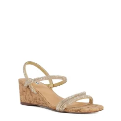 Kalia Embellished Cork Wedge Sandals