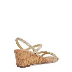 Kalia Embellished Cork Wedge Sandals